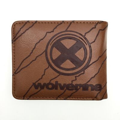 X-Men Wolverine Logan Embossed Wallets Card holder Zipper Coin Bi