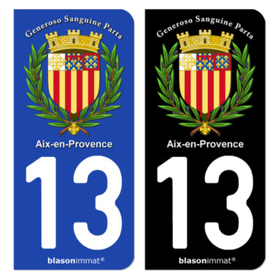 Aufkleber Nummernschild 13 Aix-en-Provence - Wappen