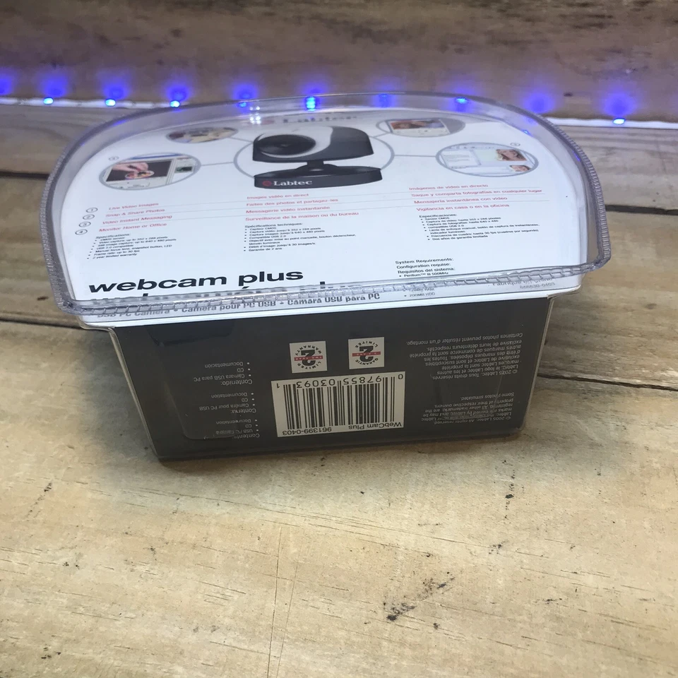 Labtec Webcam Plus, USB PC Camera, Live Video Images Photos, 961399-0403 Sealed - Image 4 of 4