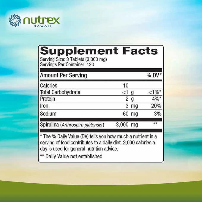 Nutrex Pure Hawaiian Spirulina 3000 mg., 360 Tablets * FAST SHIPPING * Foto 2 de 2