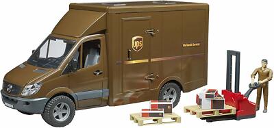 BRUDER MERCEDES-BENZ SPRINTER UPS TRUCK WITH MANUALLY OPERATED PALLET JACK 02678