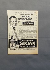 PUB PUBLICITE ANCIENNE ADVERT CLIPPING 120517 / LINIMENT SLOAN CALME LA DOULEUR