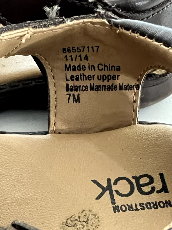 Sandalias de pescador NORDSTROM RACK para bebés niños Harper marrón talla 7XW marrón Foto 3 de 4