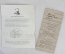 ALLEGHENY COUNTY JAIL 1883-86 HISTORY BROCHURE