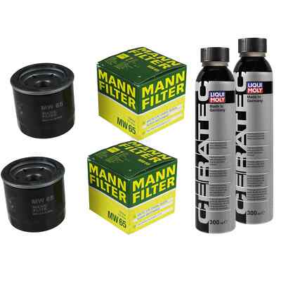 2x MANN-FILTER Ölfilter MW 65 + LIQUI MOLY Cera Tec 3721