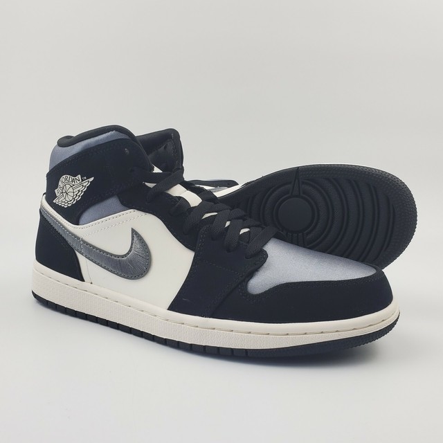 Nike Air Jordan 1 Mid I Aj1 Satin Smoke Grey Toe Size 8 852542-011 for sale online | eBay