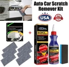 6× Nano Sparkle Cloth Magic Cloth & Car Scratch Remover Kit Paint Repair Wax USA