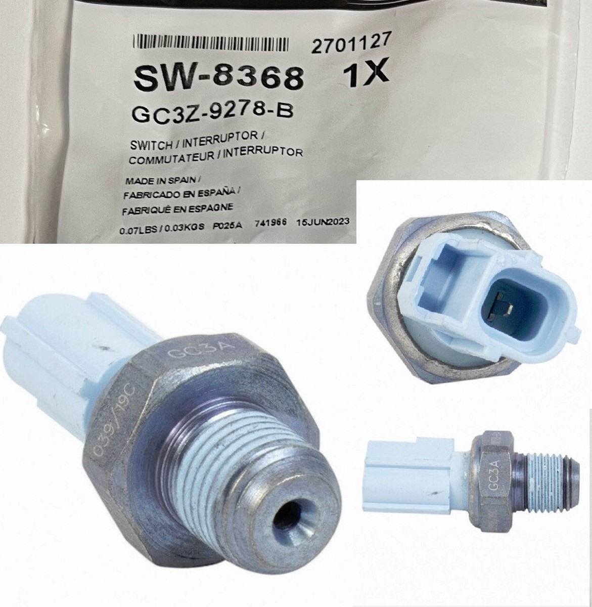 BROOKS SWIFT + 純正オイル & レンチ New SW-8368 / SW-7676 OEM Engine Oil Pressure Switch GC3Z-9278-B