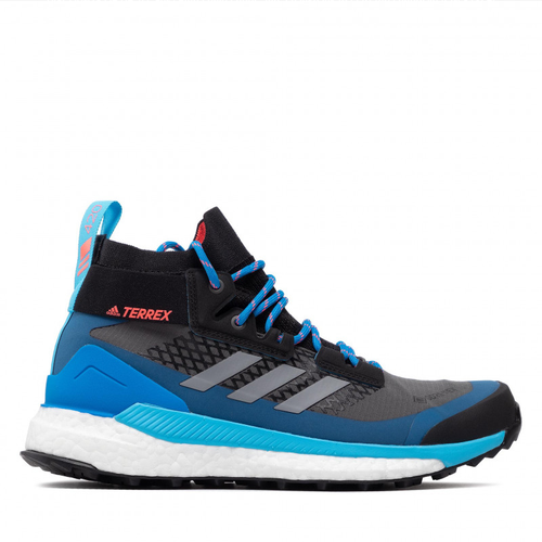 Adidas Terrex Free Hiker GORE-TEX Hiking Shoes - Men's - Grey Six / Grey Three / Blue Rush - 13