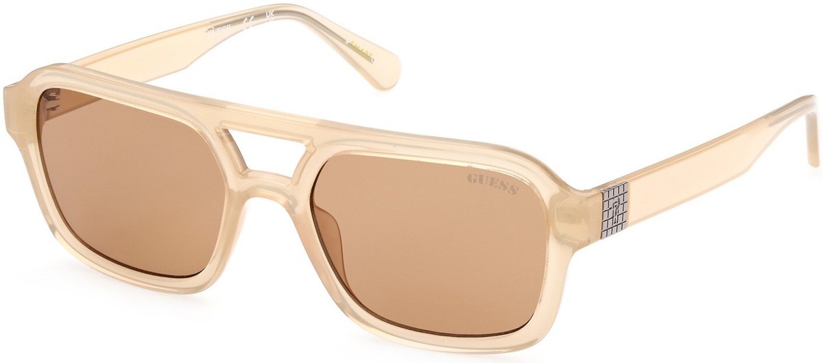 Guess Beige Plastic  Sunglasses Guess GU7921-H 57F Clear Beige Square Plastic Sunglasses  main image 3