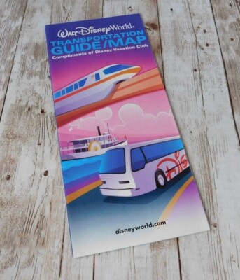 Disney World Transportation Guide Property Guide Map DVC Transport W/ Stickers