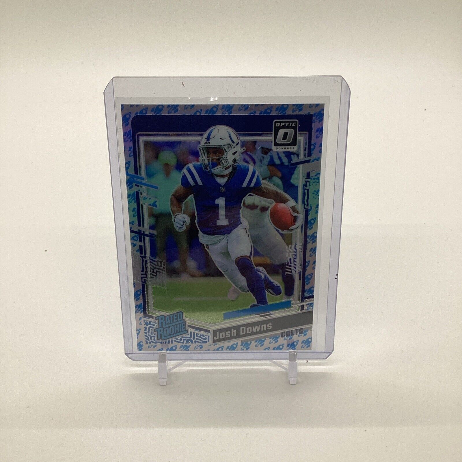 2023 Panini Donruss Optic Josh Downs RC Rated Rookie Rocket Emoji Prizm #248 SSP