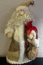 Christmas Country Santa Claus Stuffed Shelf Sitter Decoration 15  Stands Alone