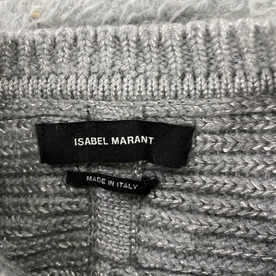 Suéter Isabel Marant Mujer Talla 36 Plateado Metálico Pullover Lana Grueso Tejido Foto 2 de 4