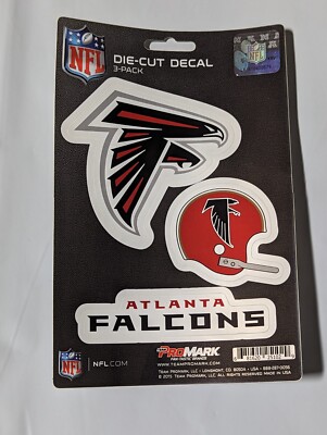 Atlanta Falcons 3-Pack Découpé Décalques Stickers Drap Mesure 12.7cm x ...