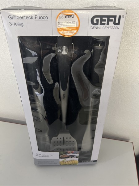 Gefu Grillbesteck Set 3Tlg. Bbq | Grillzange Grillgabel Grillwender Wender-image