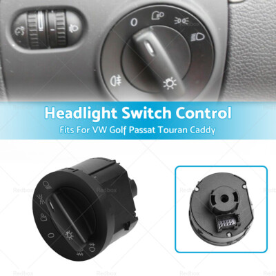 LED Automatic Headlight Switch Fog Light Button Sensor For VW Golf Jetta 5  MK6 Polo Touran Compatible With For Passat For Tiguan For Caddy 車のヘッドランプヘッドライトフォグラ