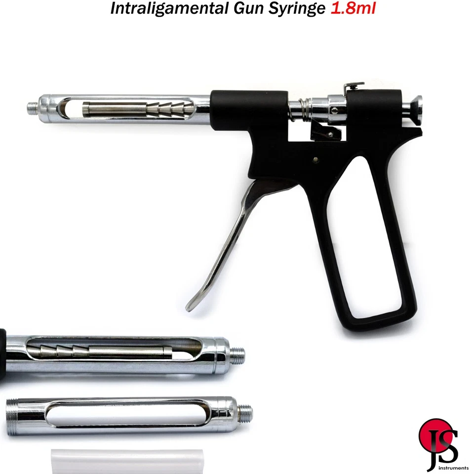 Seringa dental intraligamental para arma 1,8 ml anestesia anestésica dentista - Imagem 2 de 4
