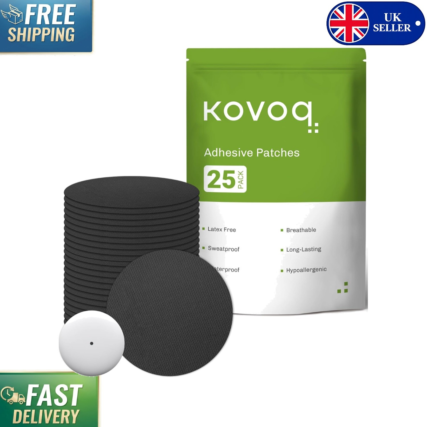 25 + 1 Freestyle Libre Sensor Covers - Breathable Waterproof Patches & Hardshell