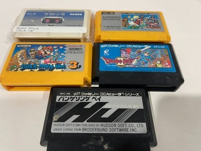 Super Mario Bros 1 & 3  Dragon II Raid Bay Stack Block NES FC Famicom JPN 5x Lot