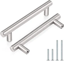 Probrico 15 Pack Euro Style T Bar Cabinet Pulls Stainless Steel Kitchen Handles