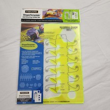 Fiskars Shape Template Plastic Yellow Box - 3 With Scoring Guide