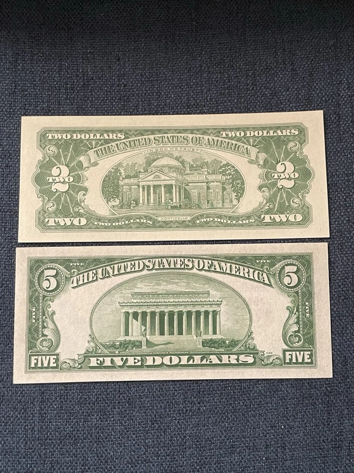 1953A $2 Red Seal Star Note + 1934A $5 Silver Certificate – Rare Pair! - Image 3 of 3
