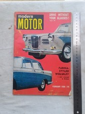 1959 Modern Motor Magazine Vanwall DKW Vanguard Alvis Speed 20 Wolsleley 15/60