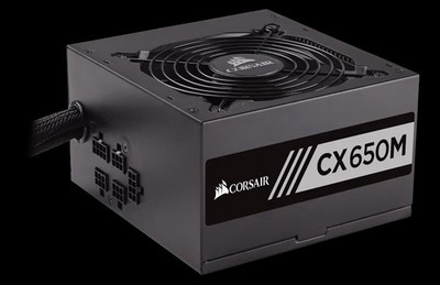 Corsair CX650M 650W ATX Semi-Modular Power Supply PSU Black w/ Power Cord