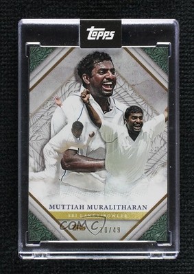2024 Topps Cricket Legends of the Game Green 30/49 Muttiah Muralitharan 0sp7