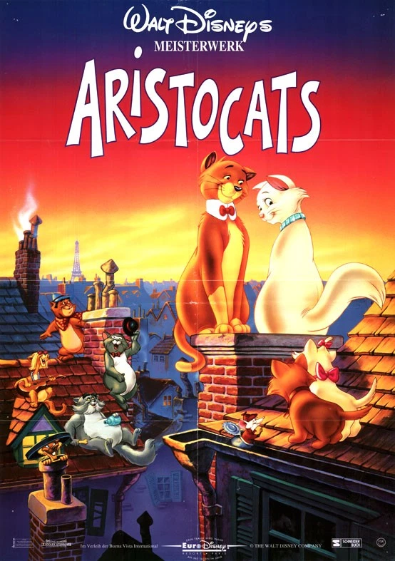 Aristocats ORIGINAL A1 Kinoplakat Walt Disney / Wolfgang Reitherman / ZUSTAND - Bild 1 von 1