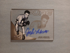 2014 Leaf Q Pure Jake LaMotta autograph plexi glass boxing card