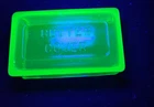 Vintage Green Depression Uranium Glass 1 LB Butter Cover Lid Only Hazel Atlas
