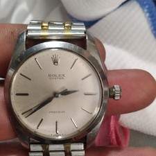Rolex Oyster Precision Swiss Made Manual Mechanical Silver Dial SS Bracelet
