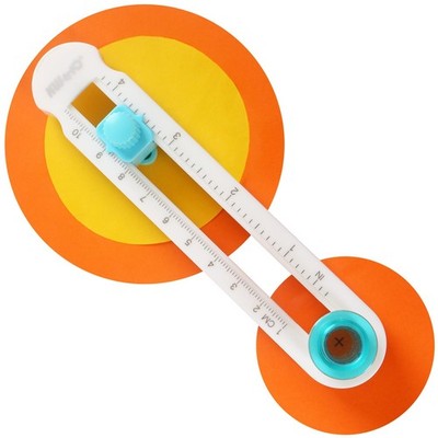 KW-triO Circe Cutter for Paper Crafting Circular Mini, Cyan & White 