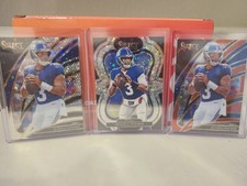 3 Card Lot 2025 Select H2 Disco Football Russell Wilson Red Suite Level /49 