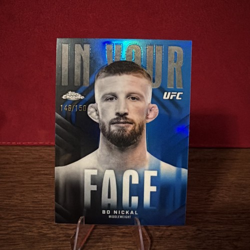 2026 Topps Chrome Ufc Bo Nickal In Your Face Blue Refactor /150
