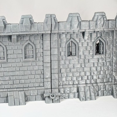 Mauer Tor Turm - Mittelalter Burg Modular 32mm - Tabletop Terrain
