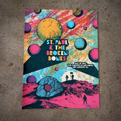 St. Paul & The Broken Bones Los Angeles 2022 by Justin Helton SIGNED Poster x/35
