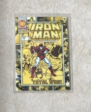 2025 Topps Chrome Marvel Iron Man Gold Card IM-5 Iron Man #225 Cover Tribute