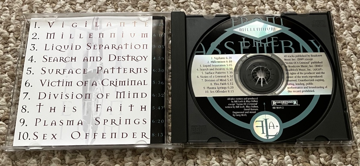 Front Line Assembly – Millennium CD Roadrunner RR 9019-2 First Edition ...