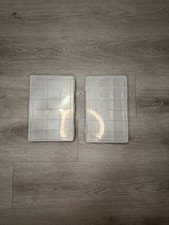 Clear Storage Tackle Organizer Boxes, 2 Pack