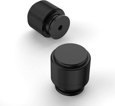 10Pcs Matte Black Knurled Cabinet Knobs Kitchen Cabinet Pulls for Drawer Dresser