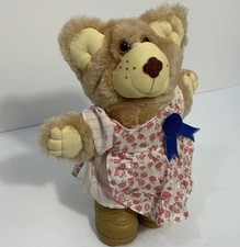 Vintage 1986 Furskins Teddy Bears Hattie Furskin Wendy s Toy Stuffed Plush Doll