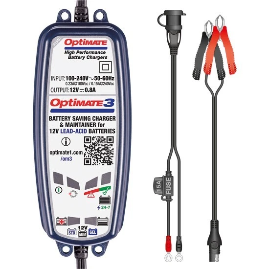 TECMATE Optimiseur/Chargeur de Batterie OPTIMATE 3 TM-430 - Photo 2/4