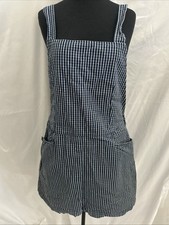 Vintage EXP Jeans by Express Blue Striped Jumper Dress Women’s Medium