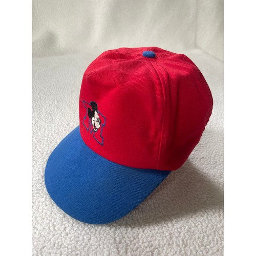 Disney Kids OS Mickey Mouse Hat Red Blue Vintage Goofy's Hat Co. Embroidered M