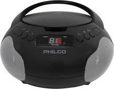 Philco Portable CD Player Boombox with Speakers, Radio, CD, 3.5mm Aux, LED