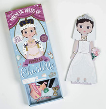 Juego de Vestir Magnético Princesa Charlotte - Juego de Muñecas de Madera de Hilo y Roca NUEVO