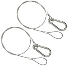  2 Pro Audio DJ Lighting 24" Steel Hanging Light Fixture Safety Cable Package